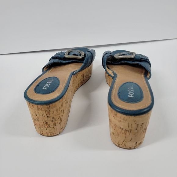 Fossil Malea Cork Wedge Sandals - Picture 3 of 12